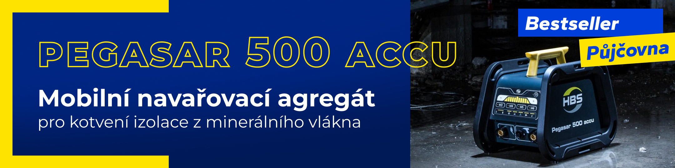 Navařování izolačních trnů: PEGASAR 500 ACCU v půjčovně AZ FLEX